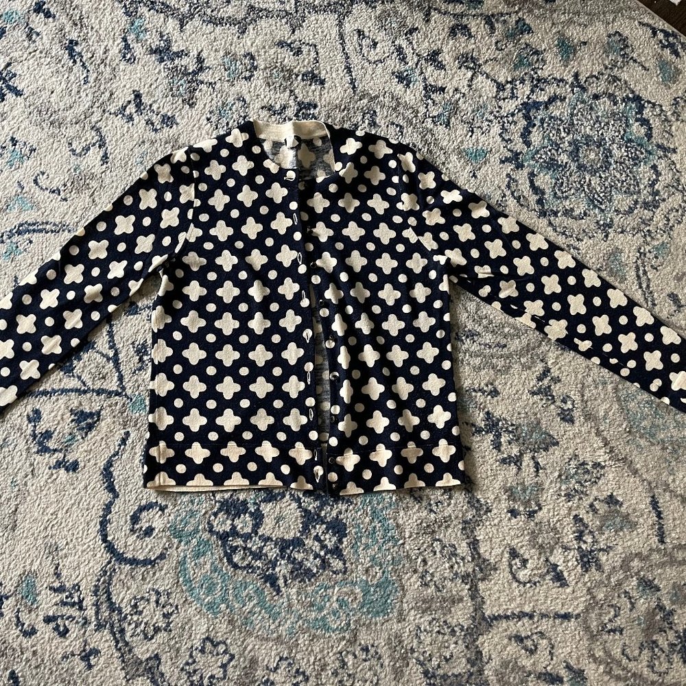 Cardigan with jeweled buttons